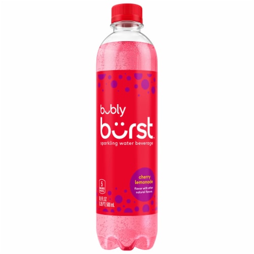 Bubly® Burst Cherry Lemonade Sparkling Water Bottle Perspective: bottom