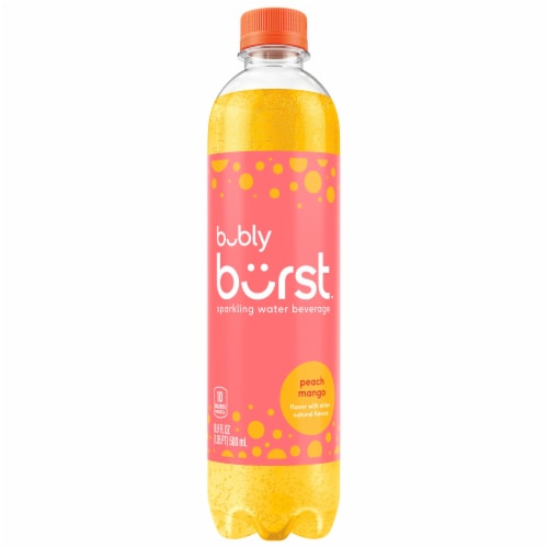 Bubly® Burst Peach Mango Sparkling Water Bottle Perspective: bottom