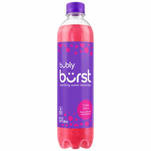 Bubly® Burst Triple Berry Sparkling Water Bottle Perspective: bottom