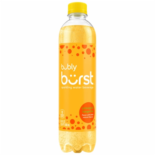 Bubly® Burst Pineapple Tangerine Sparkling Water Bottle Perspective: bottom