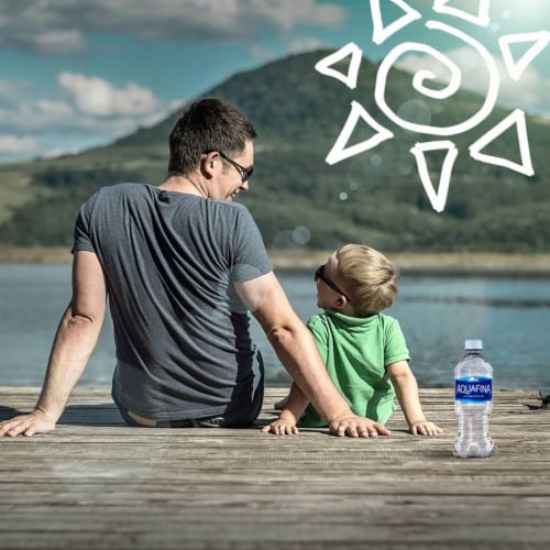 Aquafina® Purified Drinking Bottled Water Perspective: bottom