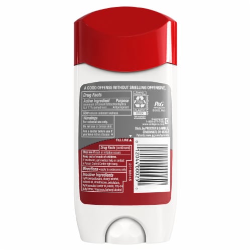 Old Spice High Endurance for Men Antiperspirant Deodorant Invisible Solid Pure Sport Scent Perspective: bottom