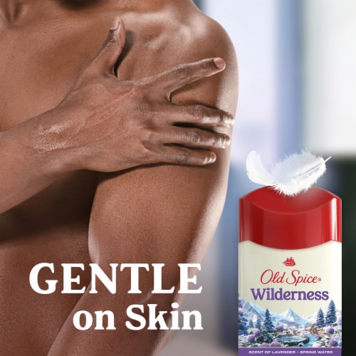 Old Spice for Men Antiperspirant Deodorant Invisible Solid Wilderness with Lavender Scent Perspective: bottom