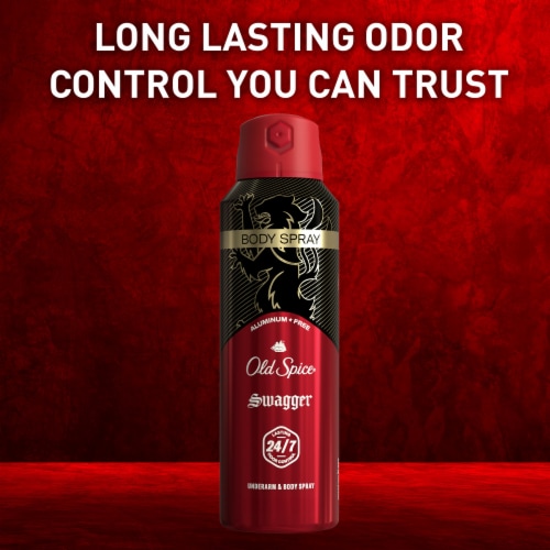 Old Spice Red Collection for Men Aluminum-Free Body Spray Swagger Scent 1-Pack Perspective: bottom