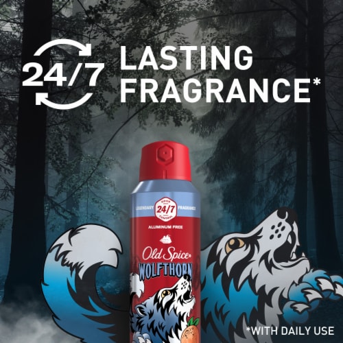 Old Spice Wild Collection Wolfthorn Aluminum Free Body Spray, 5.1