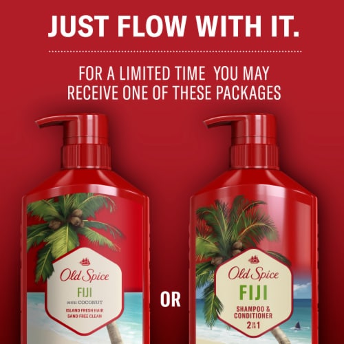 Old Spice Fiji 2in1 Shampoo and Conditioner Perspective: bottom
