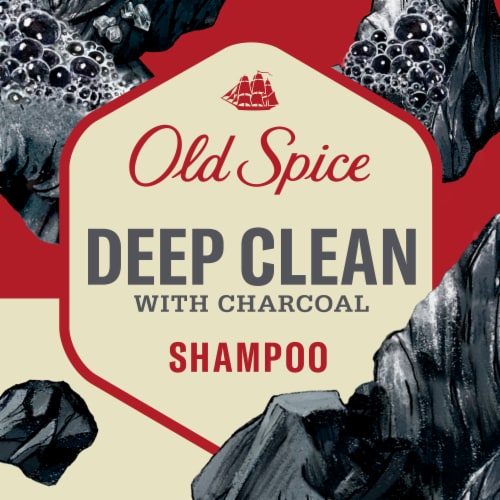 Old Spice Deep Clean Shampoo for Men with Charcoal Fresh and Clean Scent Perspective: bottom