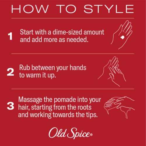 Old Spice Men's Fiji Hair Styling Pomade, Loose Hold, Low Shine Perspective: bottom