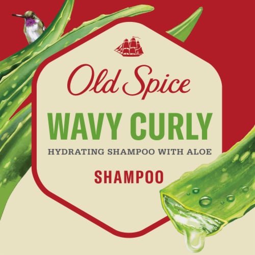 Old Spice Wavy Curly Aloe & Avocado Oil Shampoo Perspective: bottom