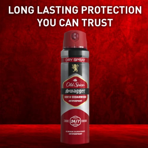 Old Spice Red Collection Stronger Swagger Antiperspirant & Deodorant Invisible Dry Spray Perspective: bottom