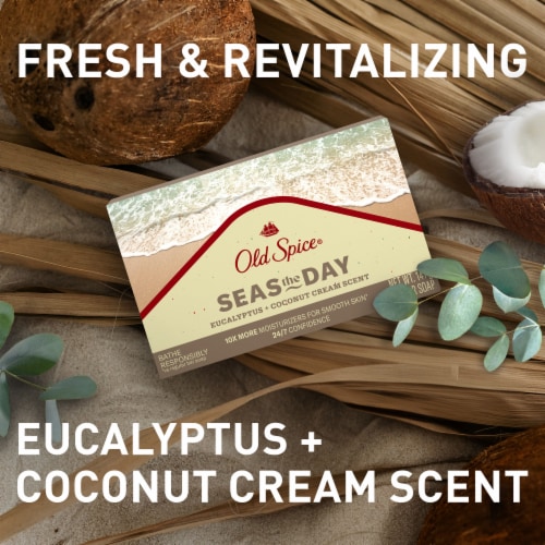 Old Spice Bar Soap Seas with The Day Eucalyptus + Coconut Cream Perspective: bottom