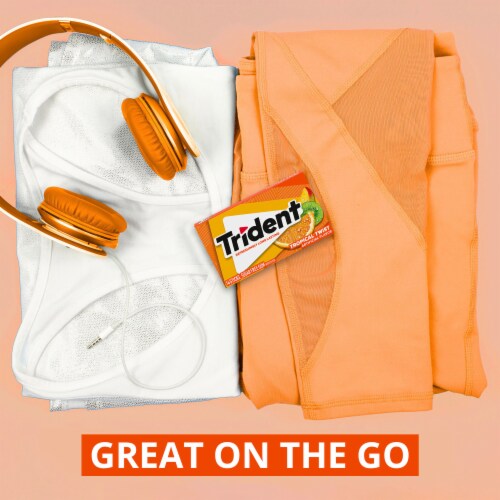 Trident Tropical Twist Sugar Free Gum Perspective: bottom