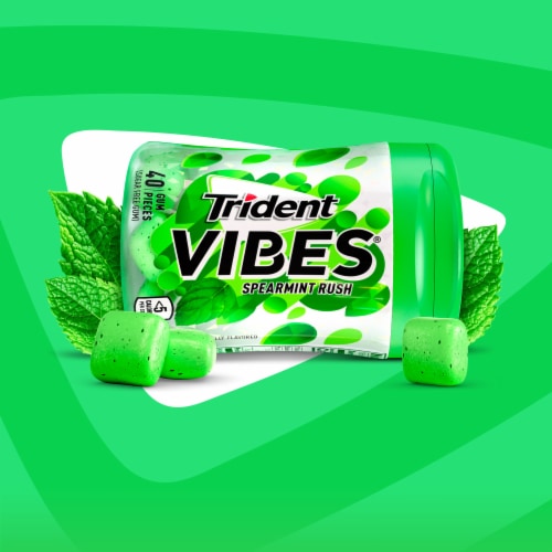 Trident Vibes Spearmint Rush Sugar Free Gum Perspective: bottom
