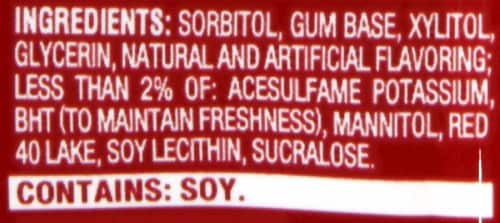 Trident Cinnamon Gum Perspective: bottom