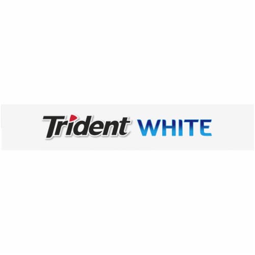 Trident White Peppermint Sugar Free Gum Perspective: bottom