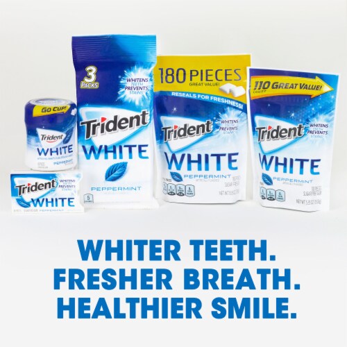 Trident Peppermint Sugar Free Gum Perspective: bottom
