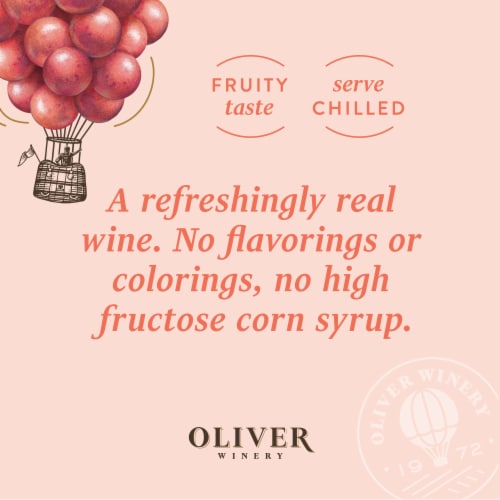 Oliver Winery Sweet Rose Wine Perspective: bottom