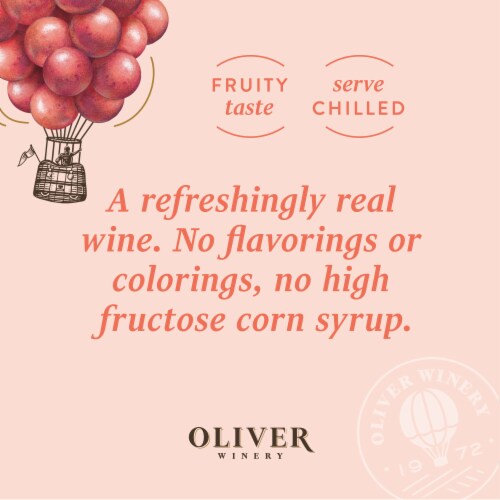 Oliver Winery Sweet Rosé Wine Perspective: bottom