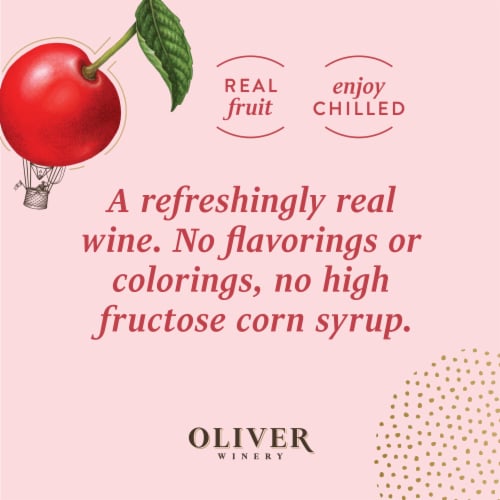Oliver Winery Cherry Moscato Wine Perspective: bottom