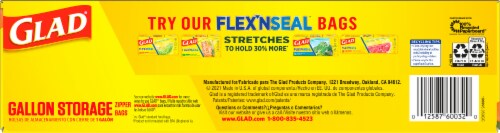 Glad® Gallon Zipper Food Storage Plastic Bags Perspective: bottom