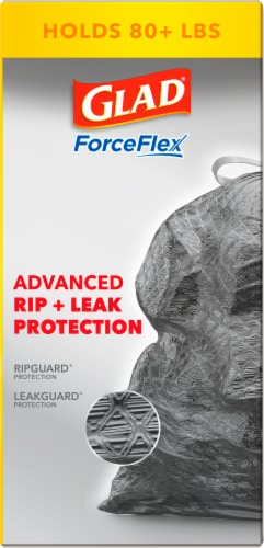 Glad® Forceflex® 30 Gallon Large Trash Bags Perspective: bottom