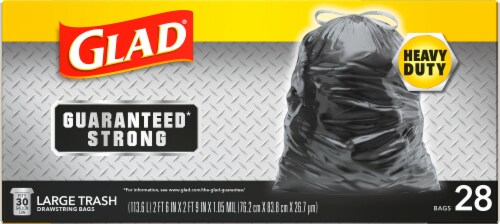 Glad Strong Quick-Tie 30 Gallon Large Trash Bags, 1 - Foods Co.