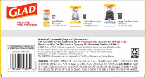 Glad® ForceFlex Plus with Clorox Mountain Air Scent Tall Trash Bags Perspective: bottom