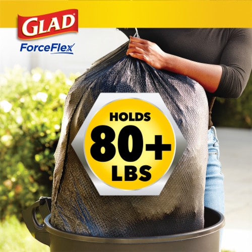 Glad ForceFlex with Clorox Mountain Air Scent Large Drawstring Trash Bags Perspective: bottom