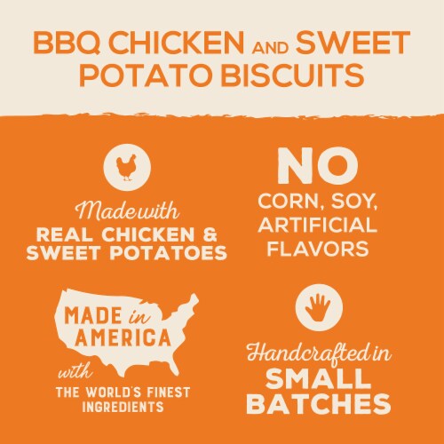 Artisan Inspired® BBQ Chicken & Sweet Potato Dog Biscuits Perspective: bottom