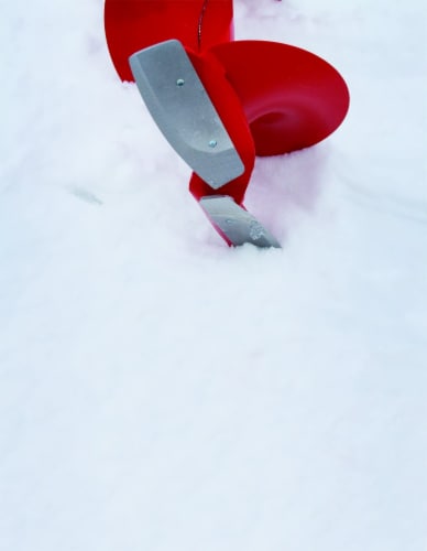 Eskimo® Stainless Steel Ice Fishing Hand Powered Manual Auger Bit with Handle Perspective: bottom