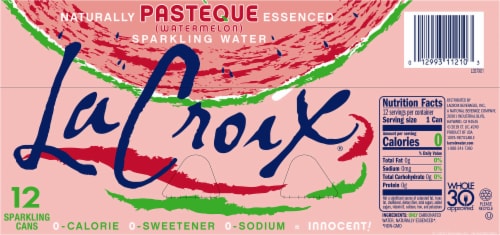 LaCroix® Pasteque Watermelon) Flavored Sparkling Water Cans Perspective: bottom