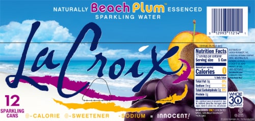 LaCroix® Beach Plum Flavored Sparkling Water Cans Perspective: bottom