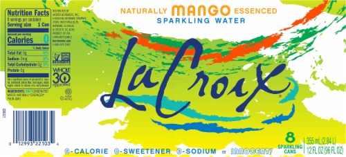 LaCroix® Mango Flavored Sparkling Water Cans Perspective: bottom