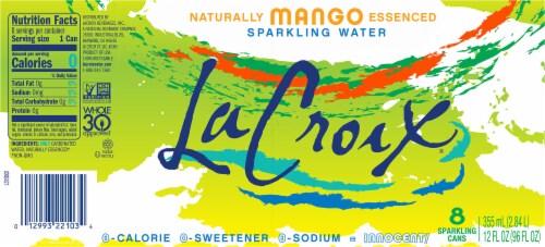 LaCroix® Mango Flavored Sparkling Water Cans Perspective: bottom