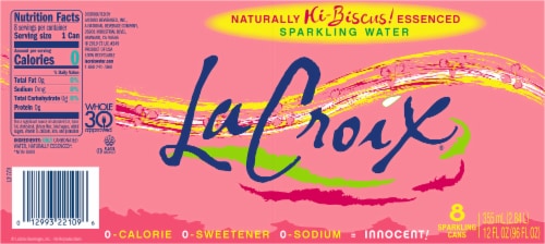 LaCroix® Hi-Biscus! Flavored Sparkling Water Cans Perspective: bottom