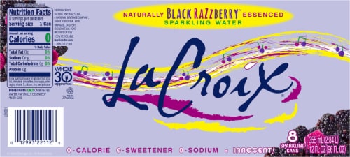 LaCroix® Black Razzberry Flavored Sparkling Water Cans Perspective: bottom