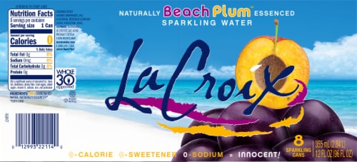 LaCroix Beach Plum Sparkling Water Perspective: bottom