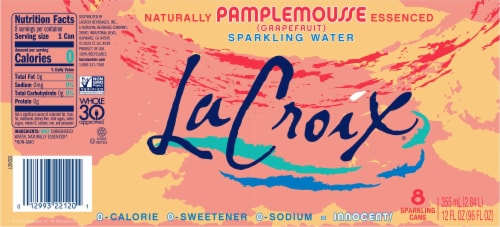 LaCroix® Pamplemousse Grapefruit Flavored Sparkling Water Cans Perspective: bottom