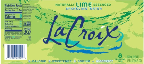 LaCroix® Lime Flavored Sparkling Water Cans Perspective: bottom