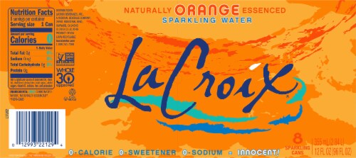 LaCroix® Orange Flavored Sparkling Water Cans Perspective: bottom