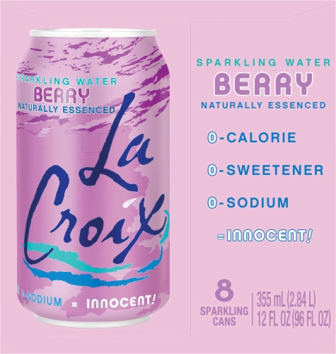LaCroix® Naturally Berry Essenced Sparkling Water Perspective: bottom