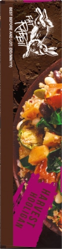 Fat Rabbit Roasted Vegetables Fruit & Pumpkin Seeds in Dressing Over Quinoa Frozen Meal Perspective: bottom