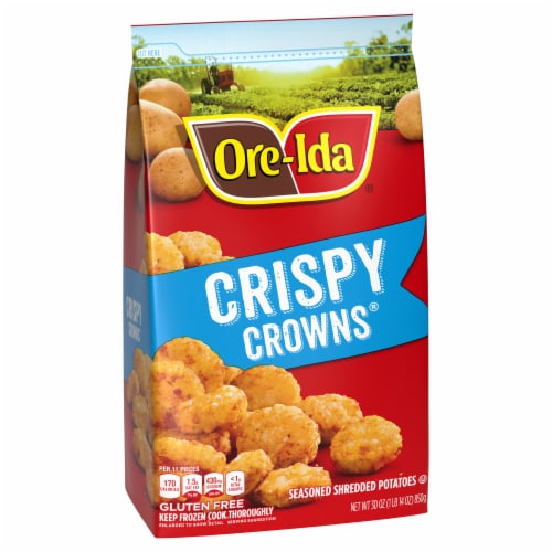 Ore-Ida Golden Crispy Crowns Seasoned Shredded Frozen Potatoes Perspective: bottom