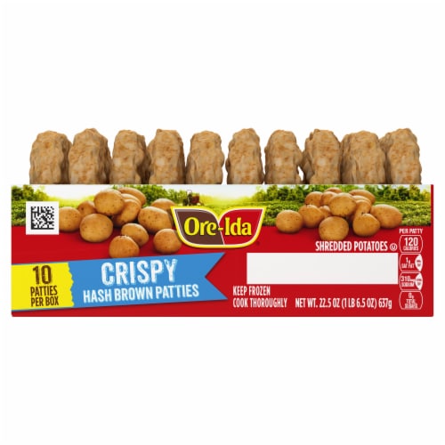 Ore-Ida Golden Hash Brown Patties Shredded Frozen Potatoes Perspective: bottom