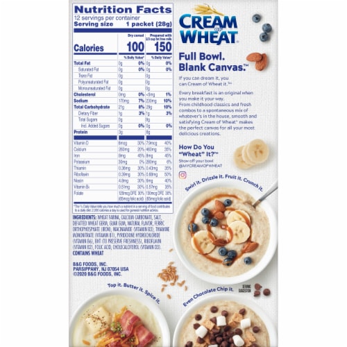 Cream of Wheat Original Instant Hot Cereal Perspective: bottom