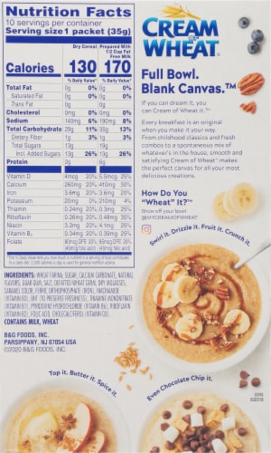 Cream of Wheat Maple Brown Sugar Instant Hot Cereal Perspective: bottom