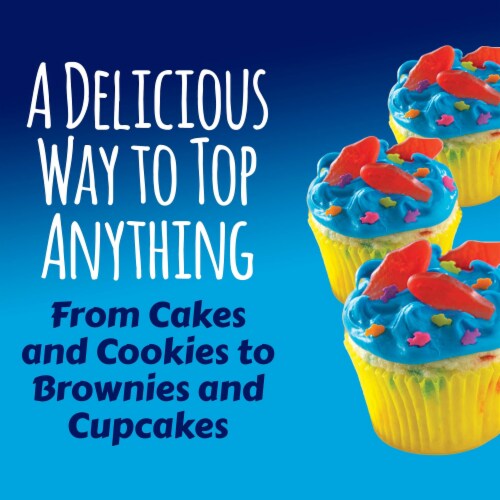 Pillsbury Funfetti Aqua Blue Vanilla Frosting Perspective: bottom
