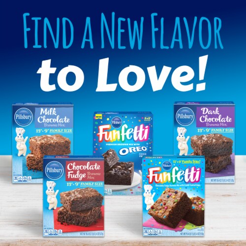 Pillsbury Dark Chocolate Brownie Mix Family Size Perspective: bottom