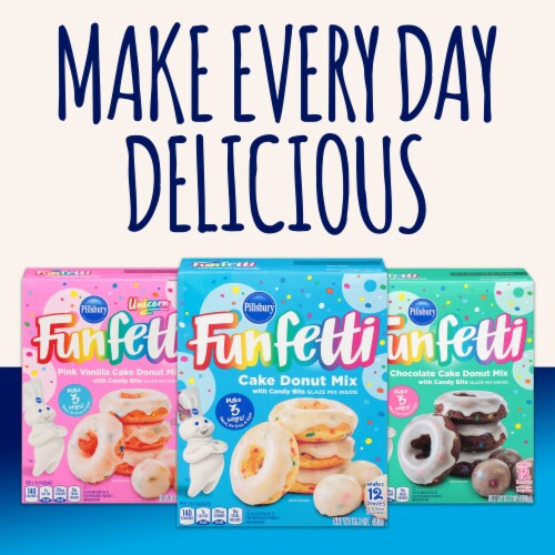 Pillsbury Funfetti Cake Donut Mix with Candy Bits Perspective: bottom