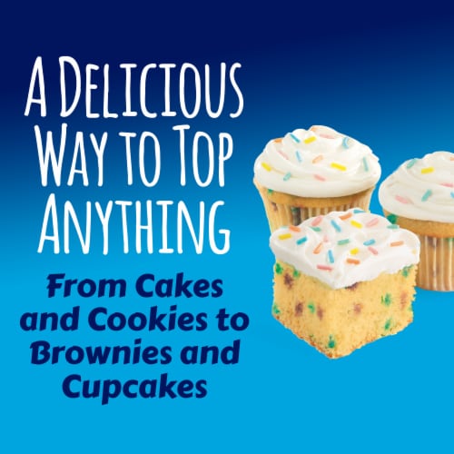 Pillsbury Fluffy Frost Funfetti Vanilla Marshmallow Flavored Frosting Perspective: bottom